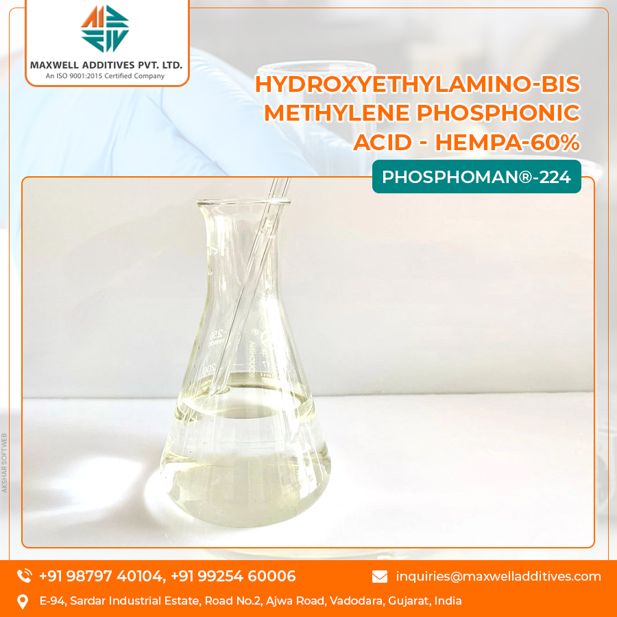 Hydroxyethylamino-Bis Methylene Phosphonic Acid, HEMPA Chemical, Speciality Chemicals 