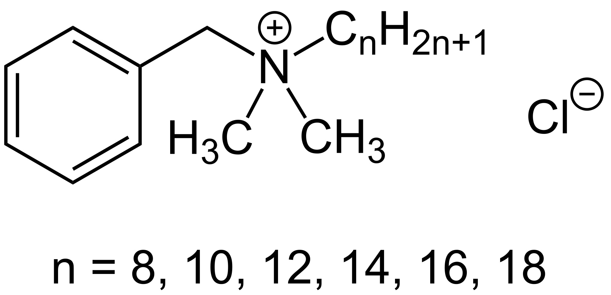 Benzalkonium Chloride (BKC 50%) Structure Formula